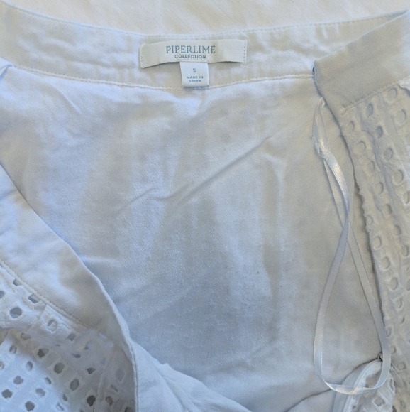 Piperlime White Eyelet Midi Skirt - Picture 3 of 5